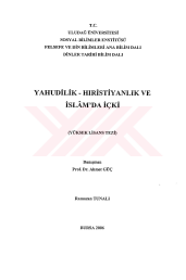 Yahudilik - hıristiyanlık ve islâm'da içki